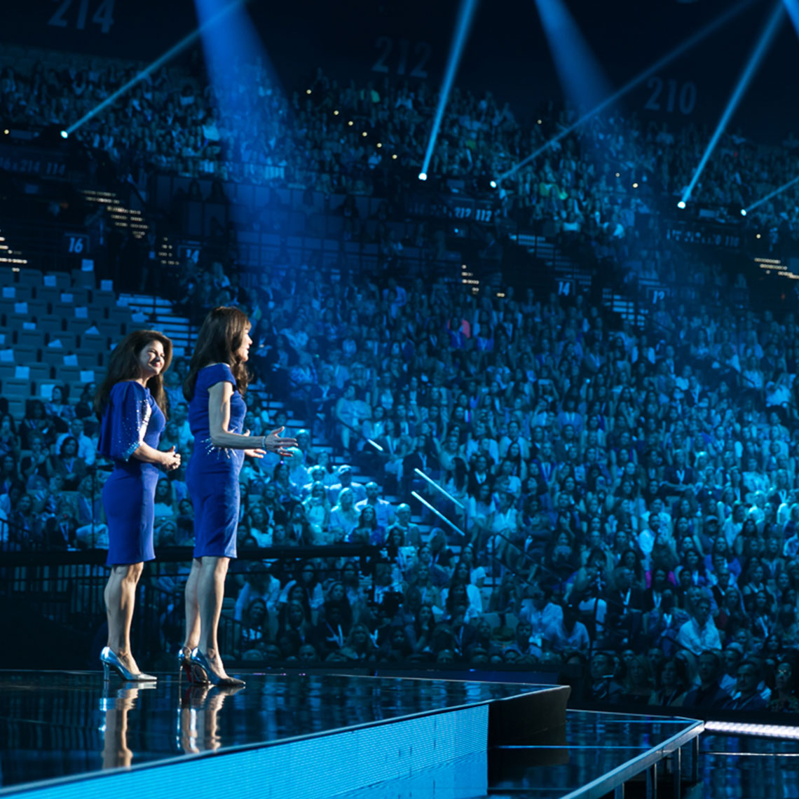 Drs Rodan and Fields on stage at Convention Drs Rodan and Fields on stage at Convention